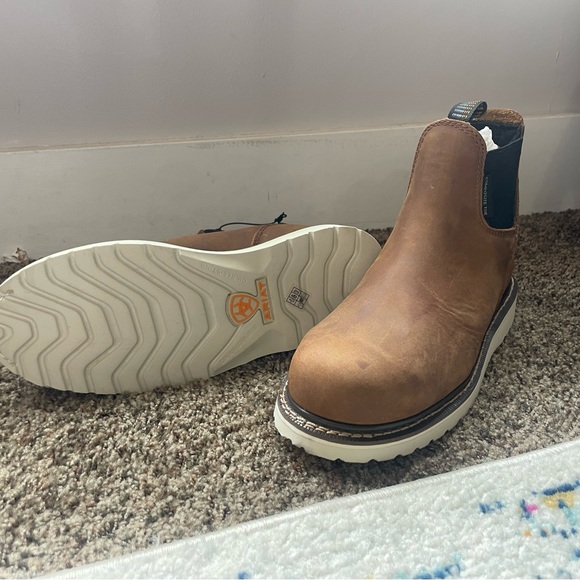 NEW - Ariat Work Boots - Aged Honey - Women’s 8 - Picture 13 of 15